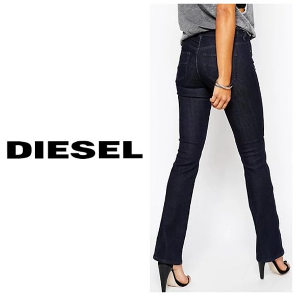 NWT DIESEL Doris Bootcut Dark Wash Jeans (small slim fit) - Picture 3 of 14